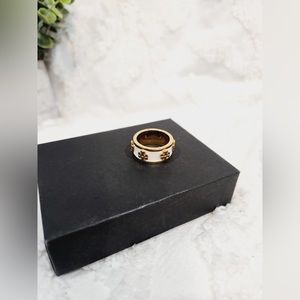 Tory Burch Gold and White Ring
